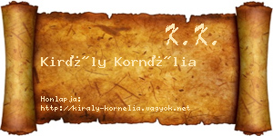 Király Kornélia névjegykártya